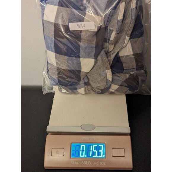 tommy hilfiger Boys Shacket Size Large (12-14) Blue Plaid Hooded Pearl Snaps - Picture 13 of 13